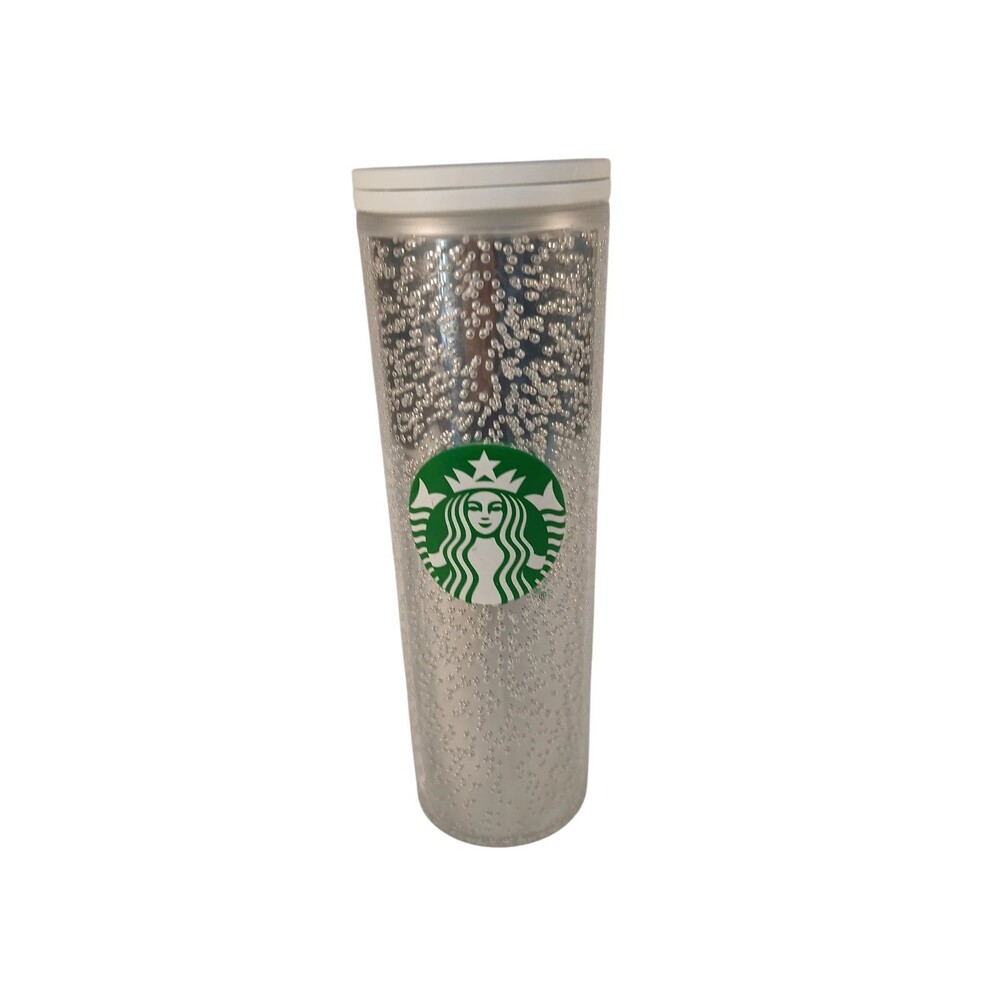 Starbucks Holiday 2020 Silver Platinum Hot Cold Bubble Tumbler Cup 16oz